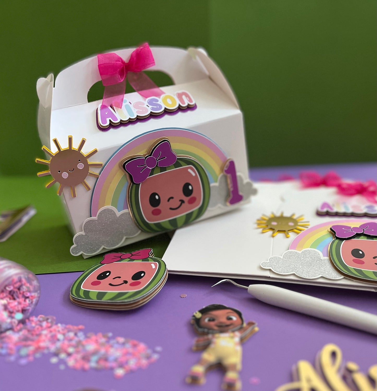Lunch Box Sencilla  3D  6 x 3 in