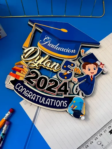 Cake Topper de Graduación Personalizado